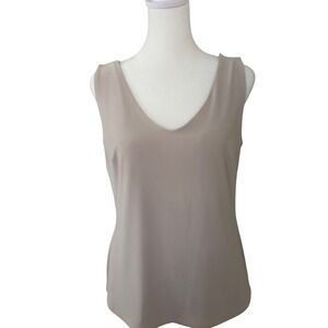 Joseph Ribkoff Moonstone Beige V-Neck Sleeveless Top 201546NOS NWT Size 6